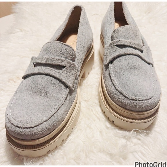 Patina Zoe Suede Blue Loafers - Picture 8 of 10